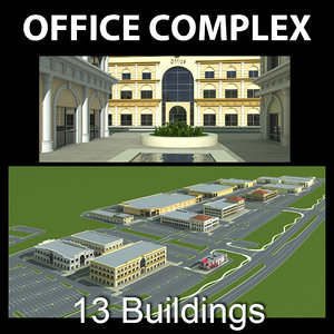 3d office complex model