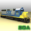 3d emd gp40-2 railroad engines model