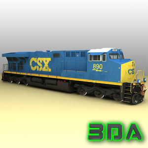 3d ge es44ac locomotive engines