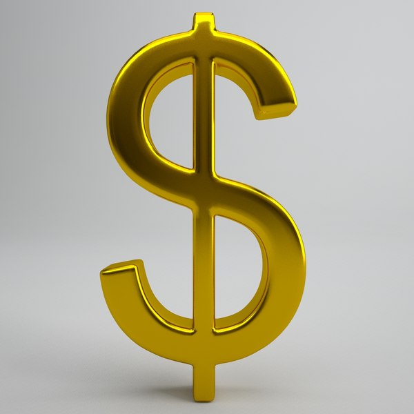 free dollar sign gold 3d model