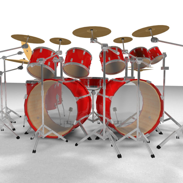 simple drum kit c4d