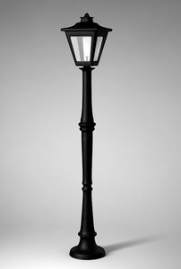 classic lamp post lighting night obj