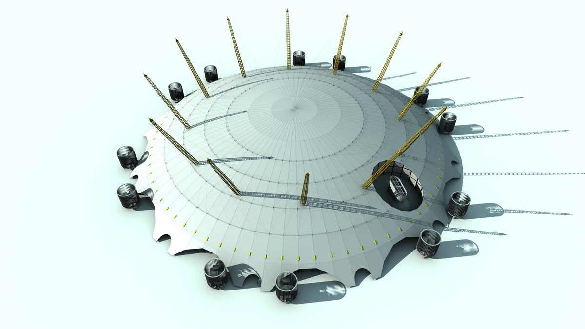 3d o2 arena dome london model