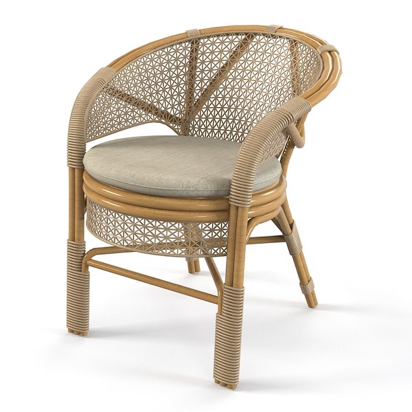 Wicker Outdoor Chair 3d Model
