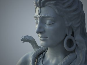 3d max lord shiva statue