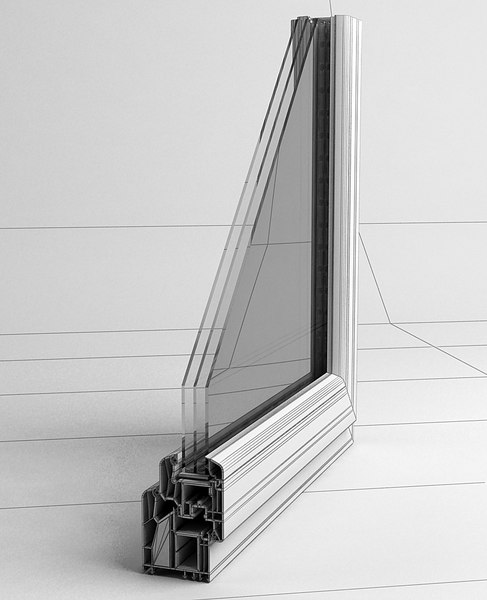 3d window section