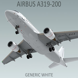 a319 generic white 3d 3ds