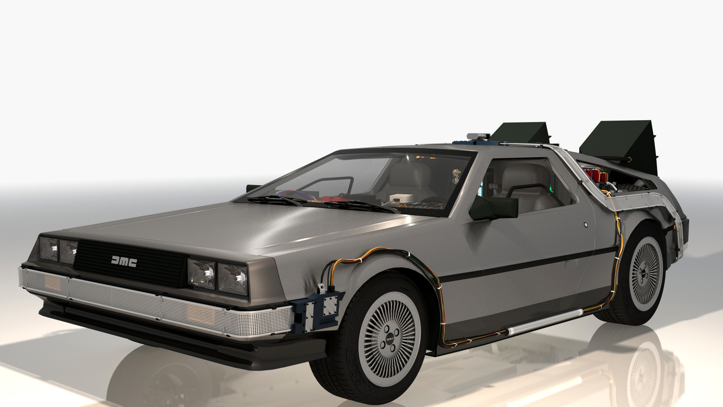 3d delorean car model