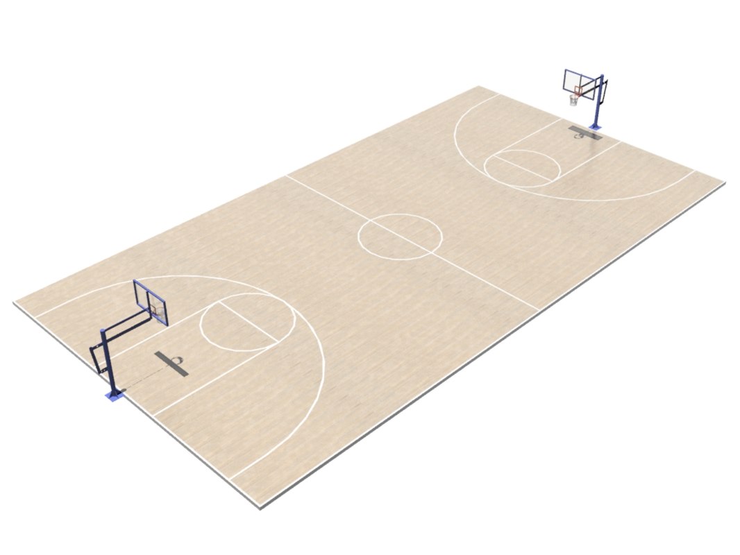 3d basketball court model