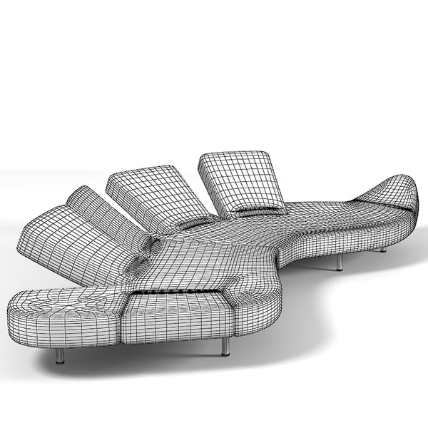 edra flap sofa 3d model