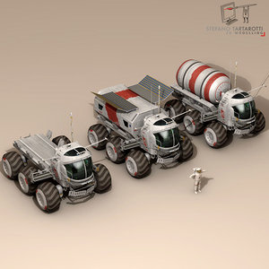 3d fictional lunar vehicle