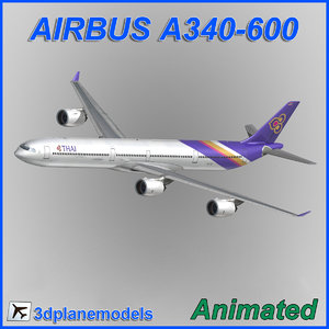 airbus a340-600 3d max