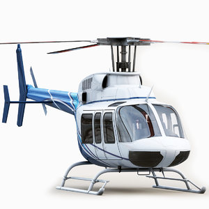 bell 407 helicopter 3d model