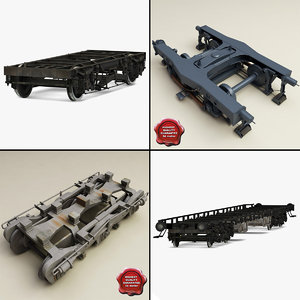 3d model train chassis