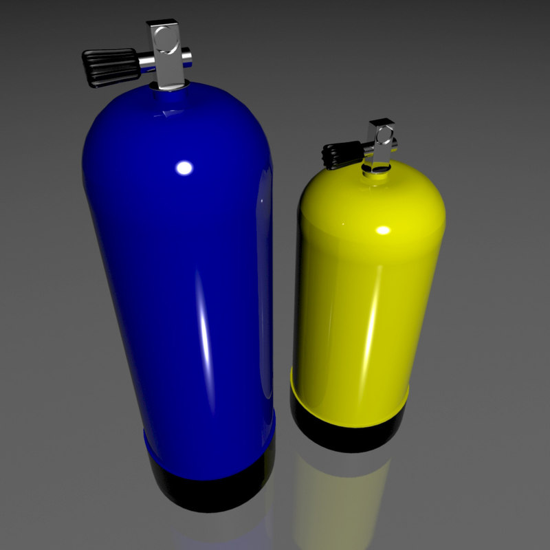 scuba tanks 3d model