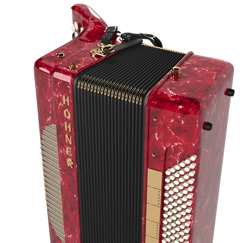 3d model button accordion