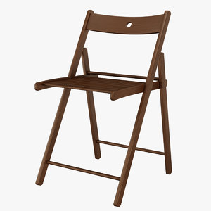 3d model ikea terje foldable chair wood