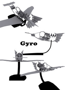 gyro flying machine 3d model