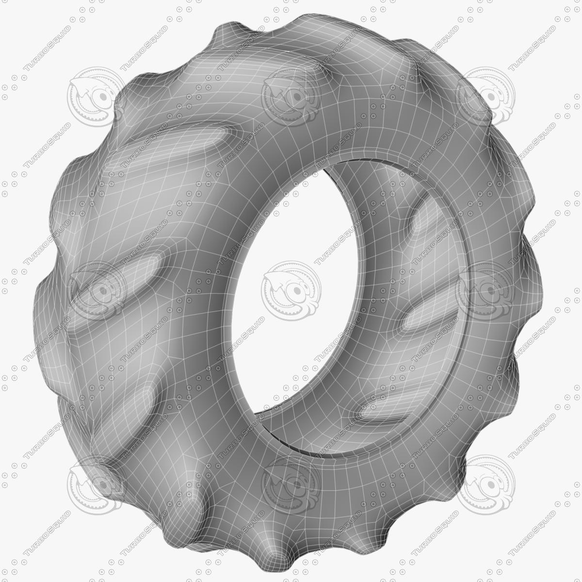 3d Model Tractor Tire Rubber