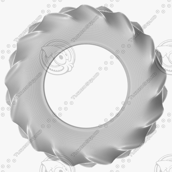 3d Model Tractor Tire Rubber