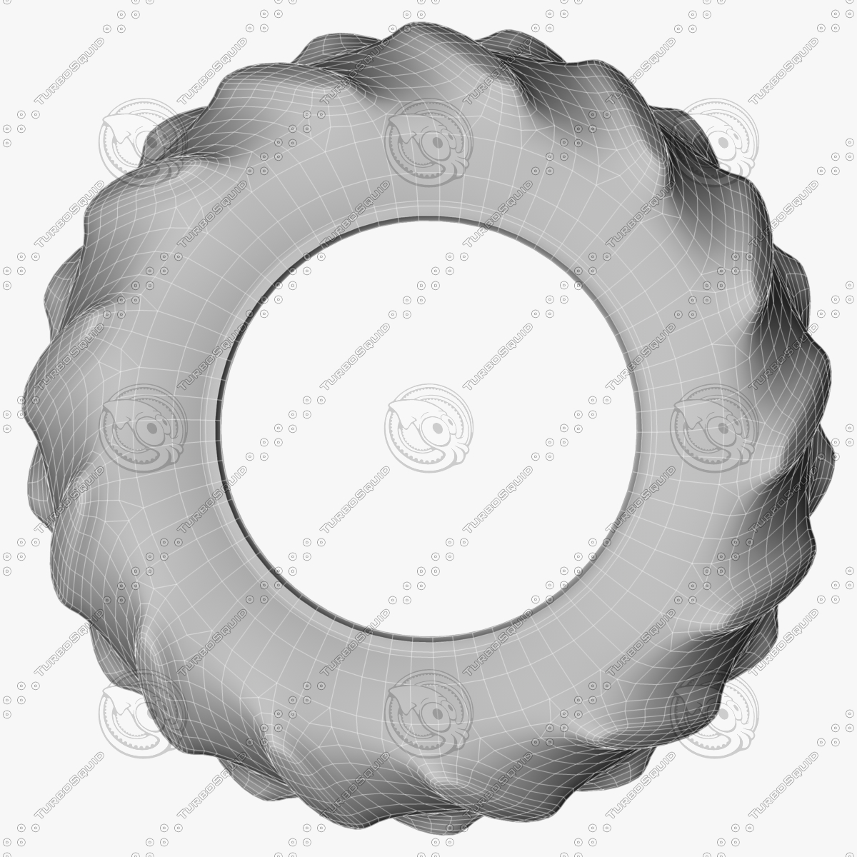 3d Model Tractor Tire Rubber