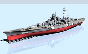battleship bismarck 3d model