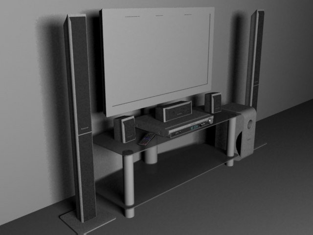 Home theatre 3d model Home theatre 3d model