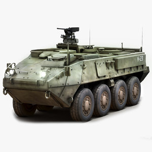 stryker icv military vehicle 3d max