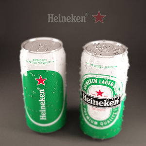 3d model green beer cans