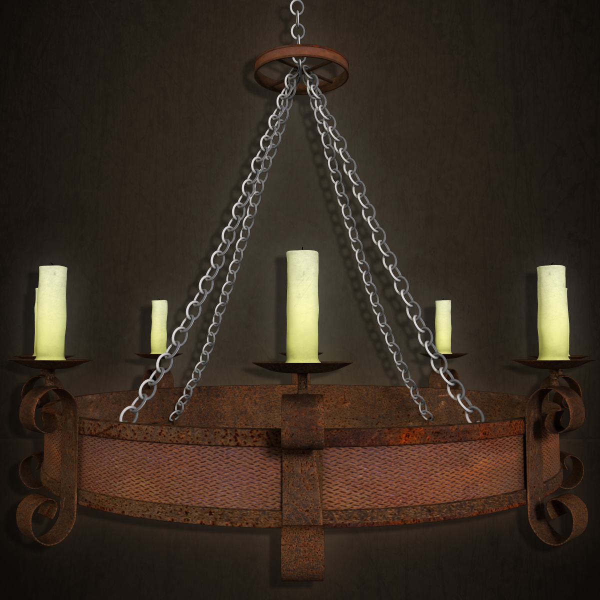 medieval chandelier 3ds
