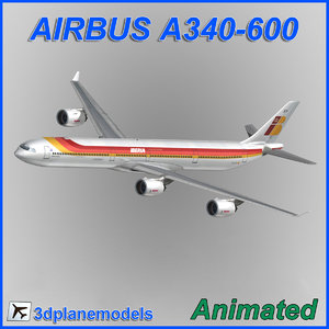 airbus a340-600 3d obj