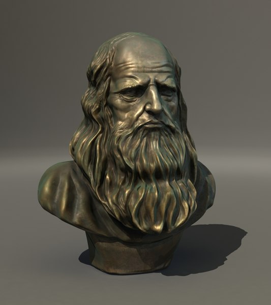 雕塑列奥纳多达芬奇3d模型