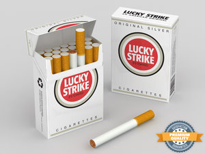 lucky strike cigarette box 3d model