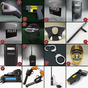 3dsmax police equipment v4