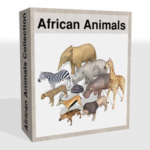 african animals cheetah elephant 3d max
