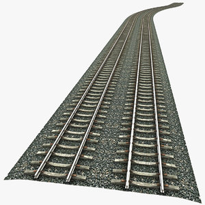 train railway railroad 3d model