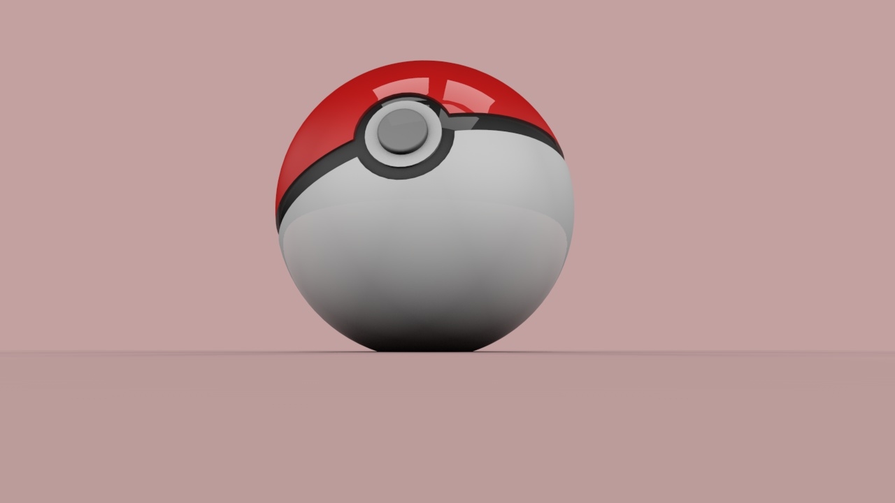 free pokeball 3d model