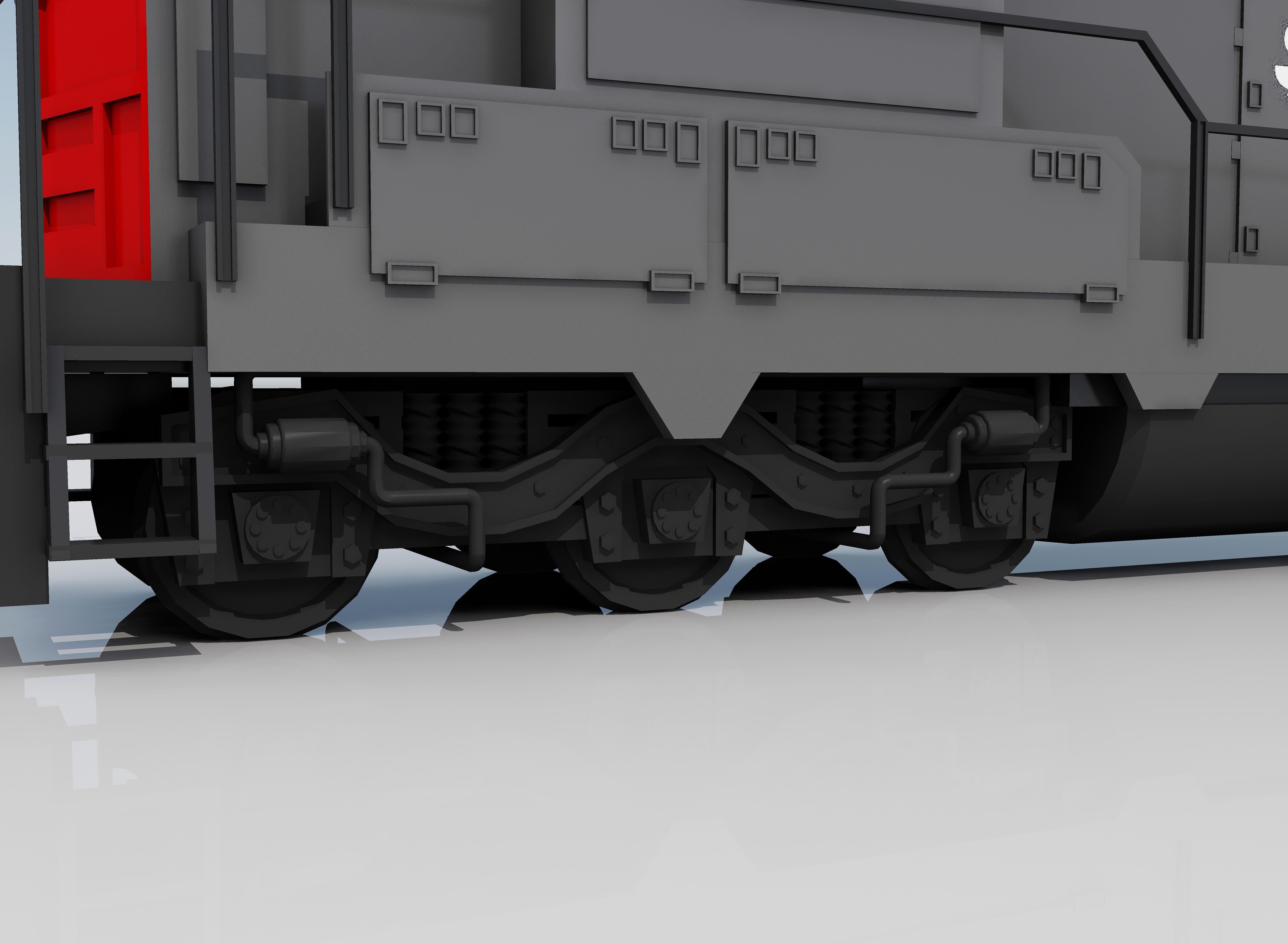 3d freight train engine