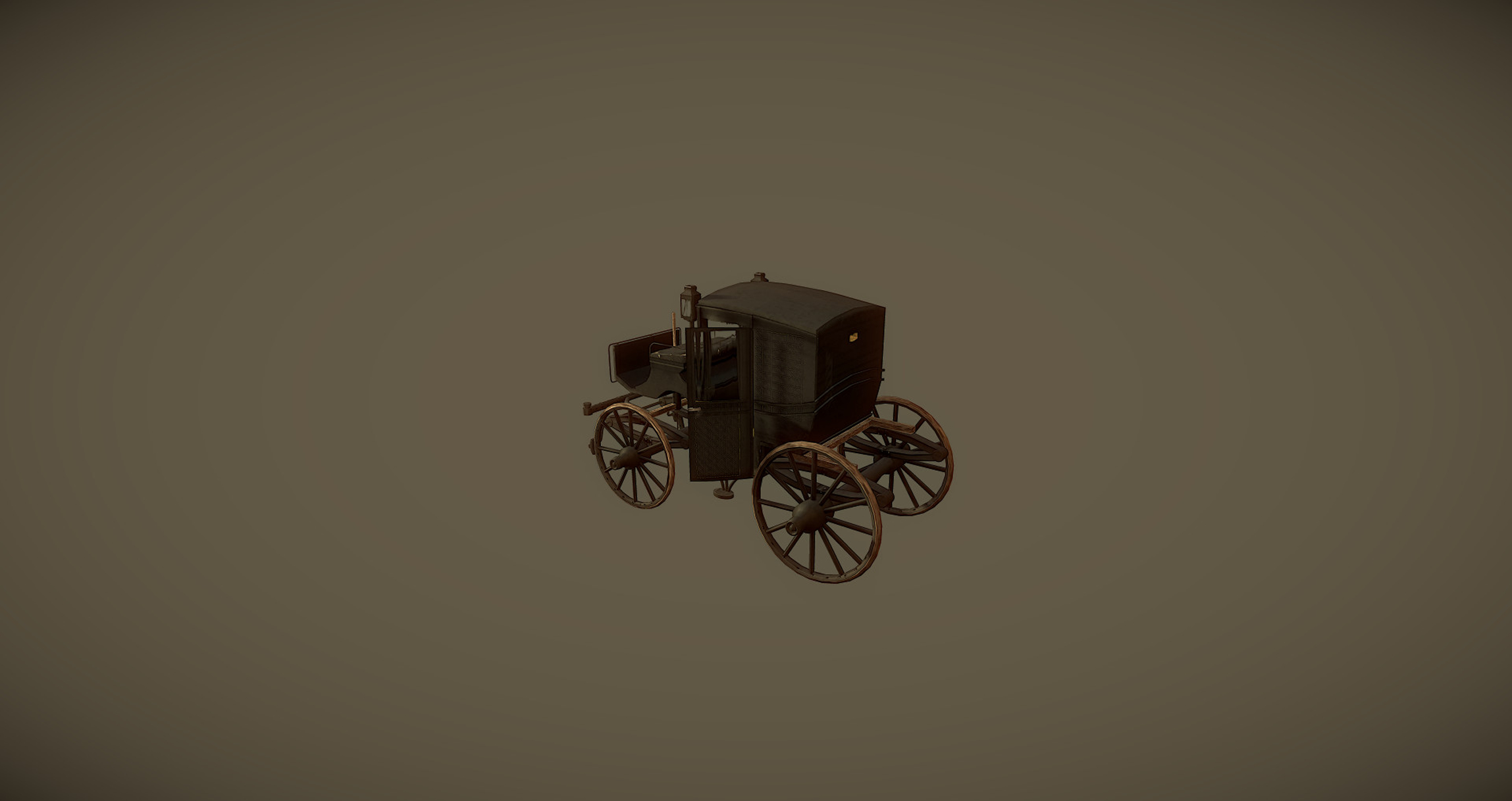 victorian brougham carriage 3d 3ds