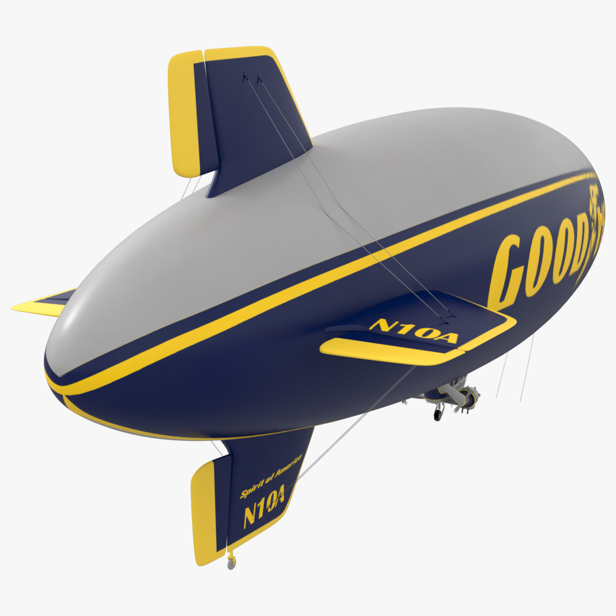 3d good year blimp
