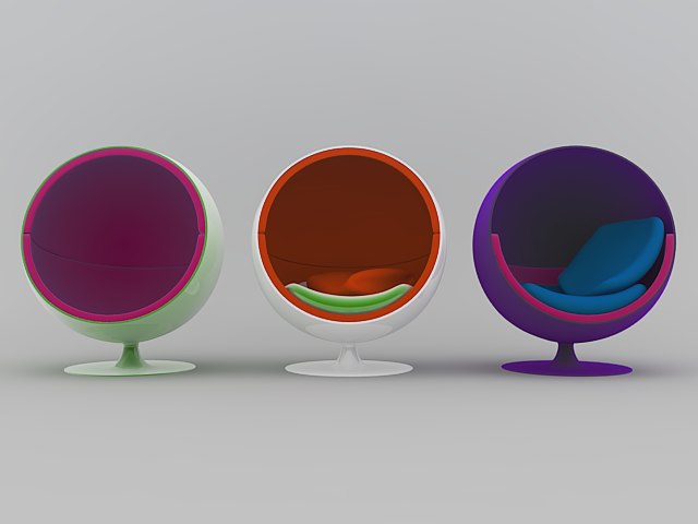 Modern Ball Chair Obj