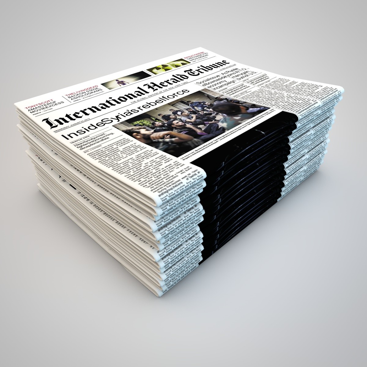 newspaper journal 3d model