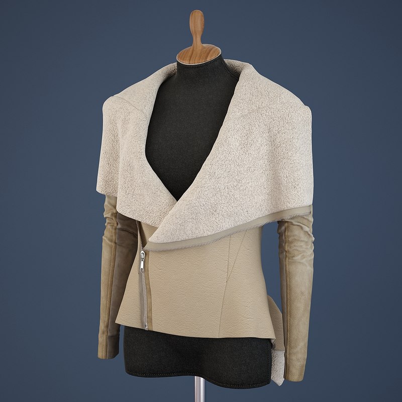 sheepskin coat 3d model