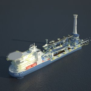 global 1200 crane ship 3d max