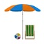 beach chair umbrella 3d model