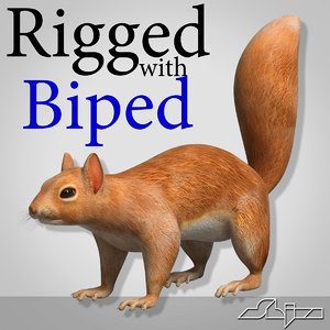squirrel rigged character studio biped 3d model