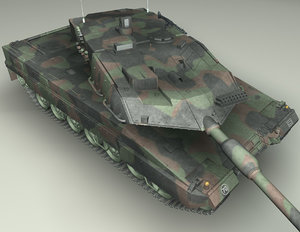 battle tank leopard2a6 3d obj