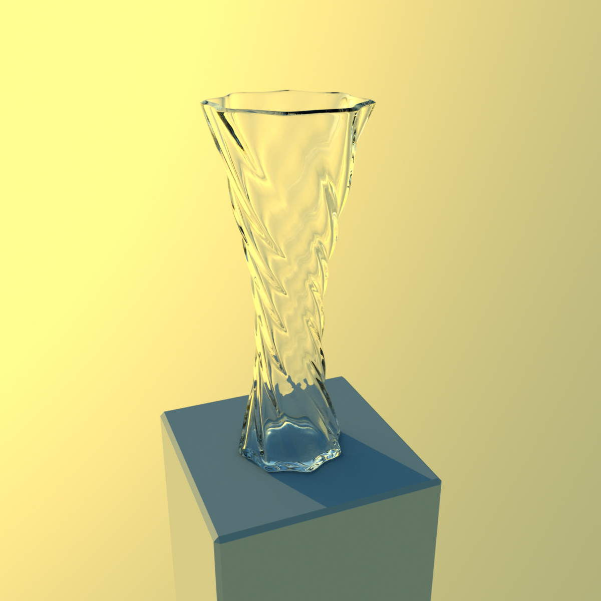 3d model elegant twisted vase