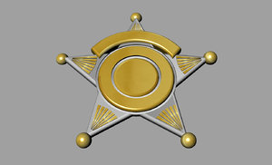 sheriff badge 3d 3dm