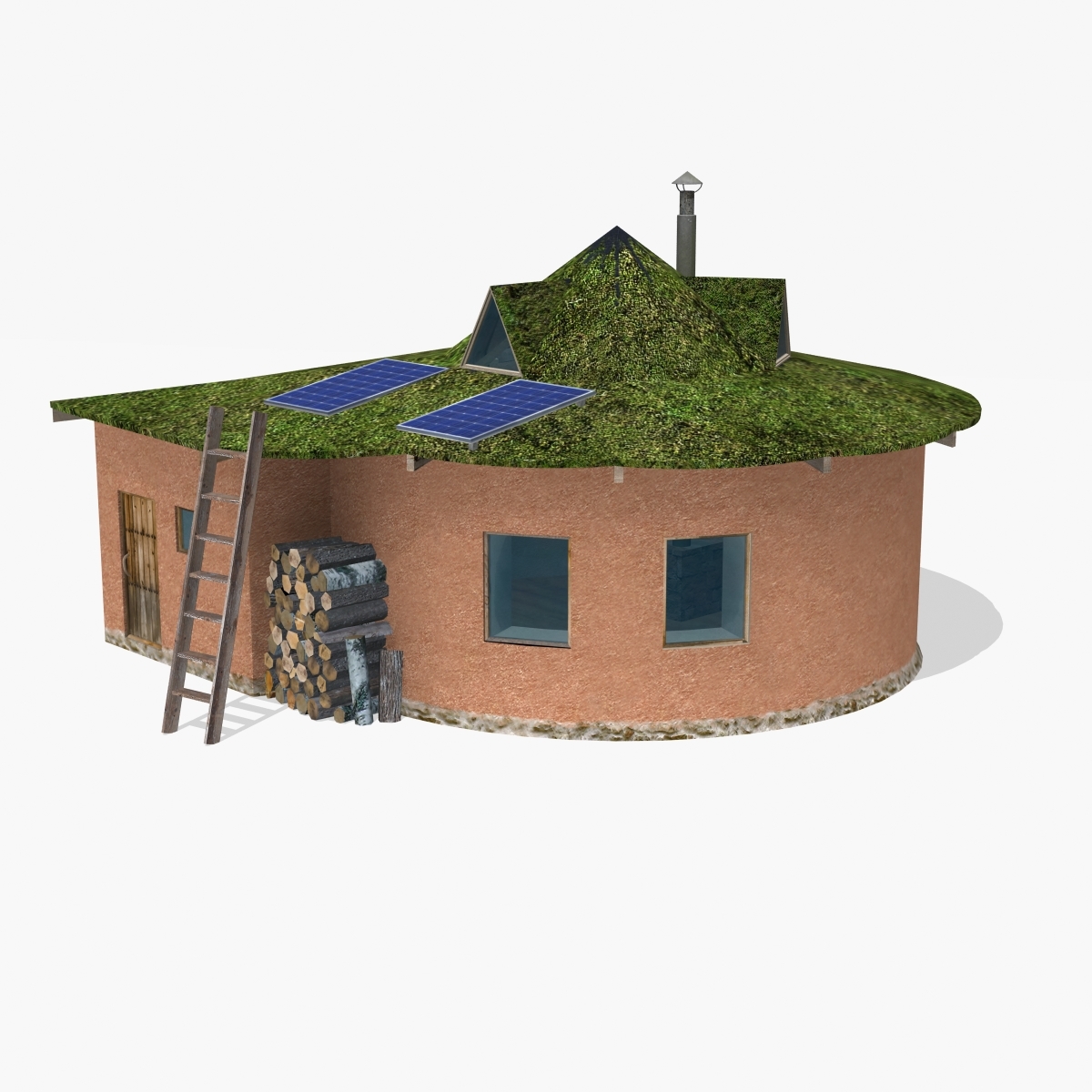 3d model clay ecohouse